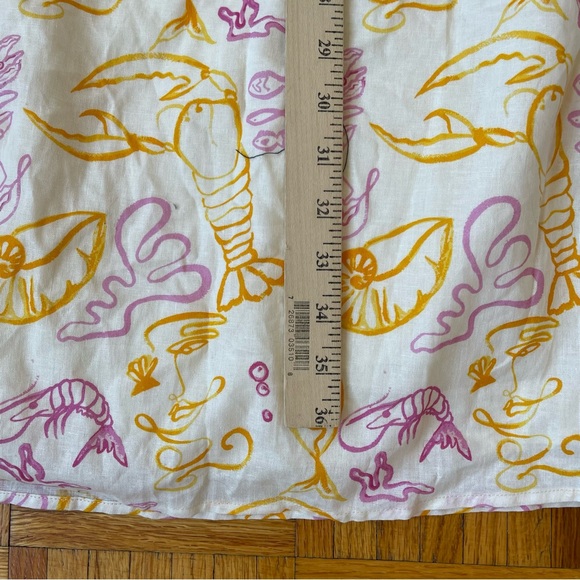 PEPPERMAYO Oysters and Prosecco printed maxi linen dress - Picture 16 of 16